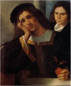 Doppioritratto, attribuito al Giorgione (1502 circa) custodito nel Museo Nazionale del Palazzo di Venezia a Roma